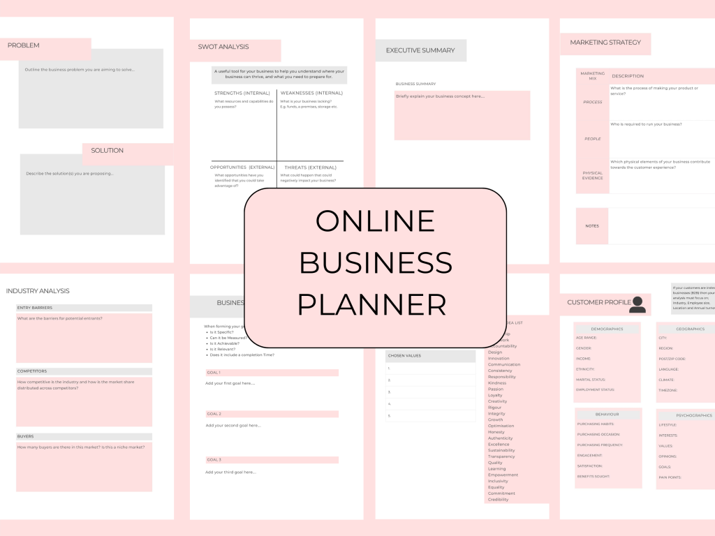 Online business planner by love marketing